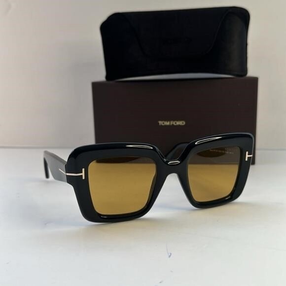 New Authentic Tom Ford Esme FT1157 01E Black Yellow TF1157 - Picture 9 of 16
